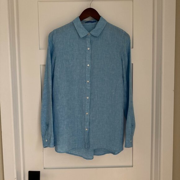 J.Mclaughlin Britt Linen Top - Picture 4 of 8